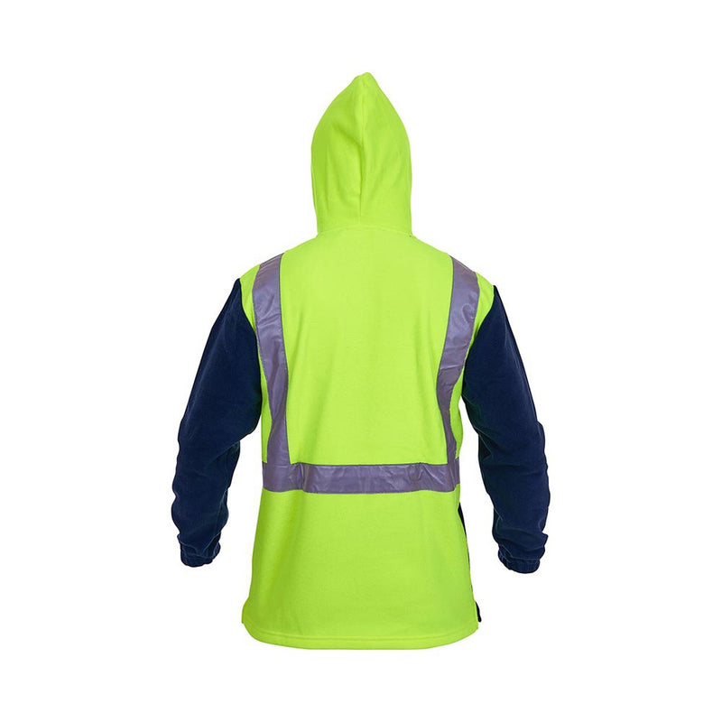 Load image into Gallery viewer, Caution Hi Vis Taped Polar Fleece Hoodie 380gsm