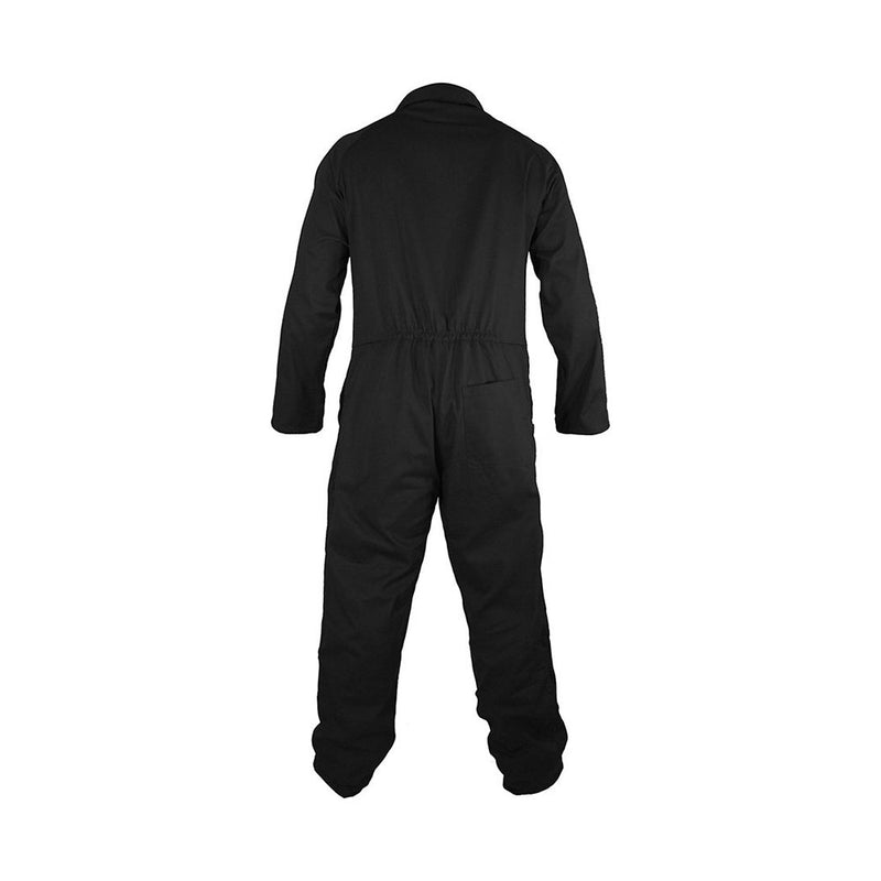 Load image into Gallery viewer, Caution Polycotton Long Sleeve Zip Overalls, Black