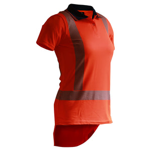 Caution Hi Vis Womens TTMC-W17 Segmented Tape Polo image
