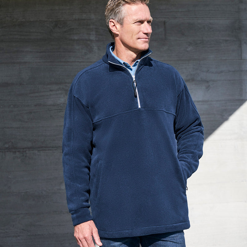 Load image into Gallery viewer, Biz Heavy Weight 360gsm 1/2 Zip Fleece, a durable, winter-ready pullover with a metal-look zipper, welt pockets, and adjustable hem, designed for layering and warmth without bulk, ideal for active safety needs.