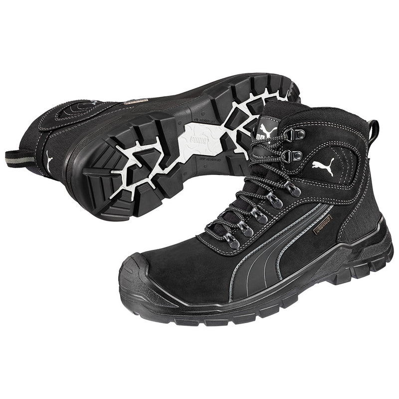Load image into Gallery viewer, Puma Sierra Nevada Zip Sided Safety Boot features waterproof waxed leather, a fibreglass toe cap, and a scuff-resistant toe, designed for high-risk environments and optimal comfort.