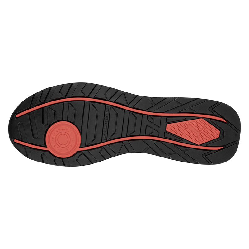 Load image into Gallery viewer, Puma Frontside Safety Shoe, Ivy showcases a sleek, metal-free design with a fibreglass toe cap. Features a triple-density sole for enhanced cushioning and TPU ankle support, ideal for safety-focused environments.