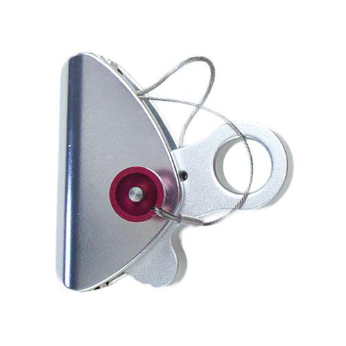 Micro Rope Grab for 11-16mm Kernmantle Rope, featuring a silver design with a circular mechanism, ideal for height safety. Perfectly suited for safety applications, this tool complements Active Safety's robust product offerings.