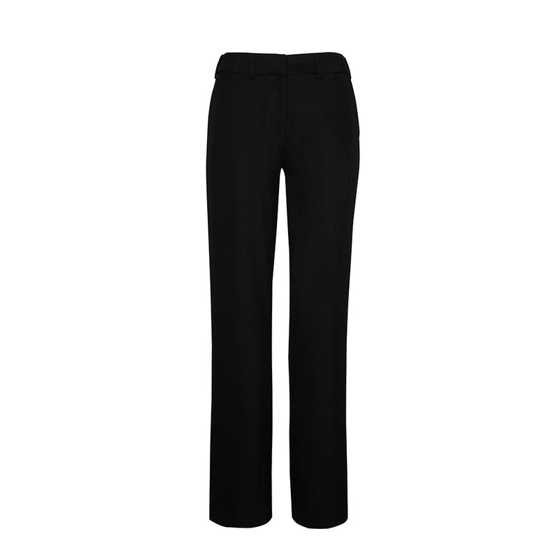 Load image into Gallery viewer, Biz Womens Siena Adjustable Waist Pant features a hidden elastic waist, deep pockets, and a streamlined straight leg, crafted from a soft, durable, and breathable fabric, ideal for professional and functional wear.