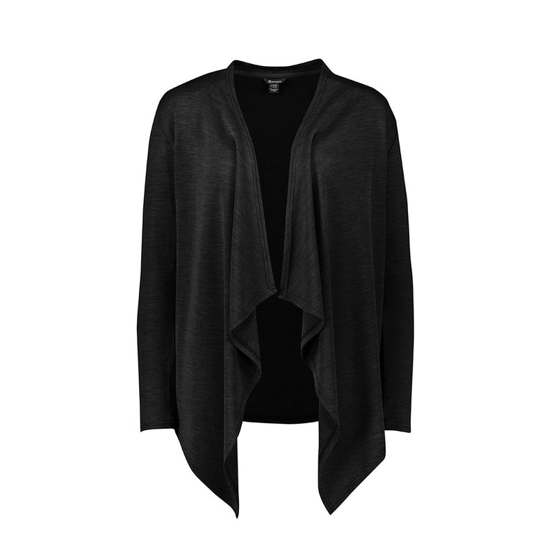 Load image into Gallery viewer, Biz Sofia Women’s Waterfall Cardigan, featuring long sleeves and a timeless waterfall drape design, ideal for layering in smart casual or corporate settings. Crafted from a warm, durable wool blend.