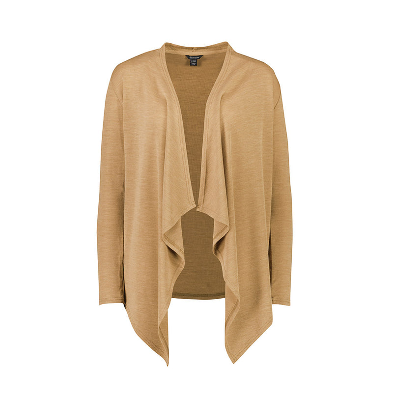 Load image into Gallery viewer, Biz Sofia Women’s Waterfall Cardigan featuring a timeless waterfall front drape, perfect for layering. Designed for versatility, this wool blend cardigan is ideal for smart casual or corporate looks.