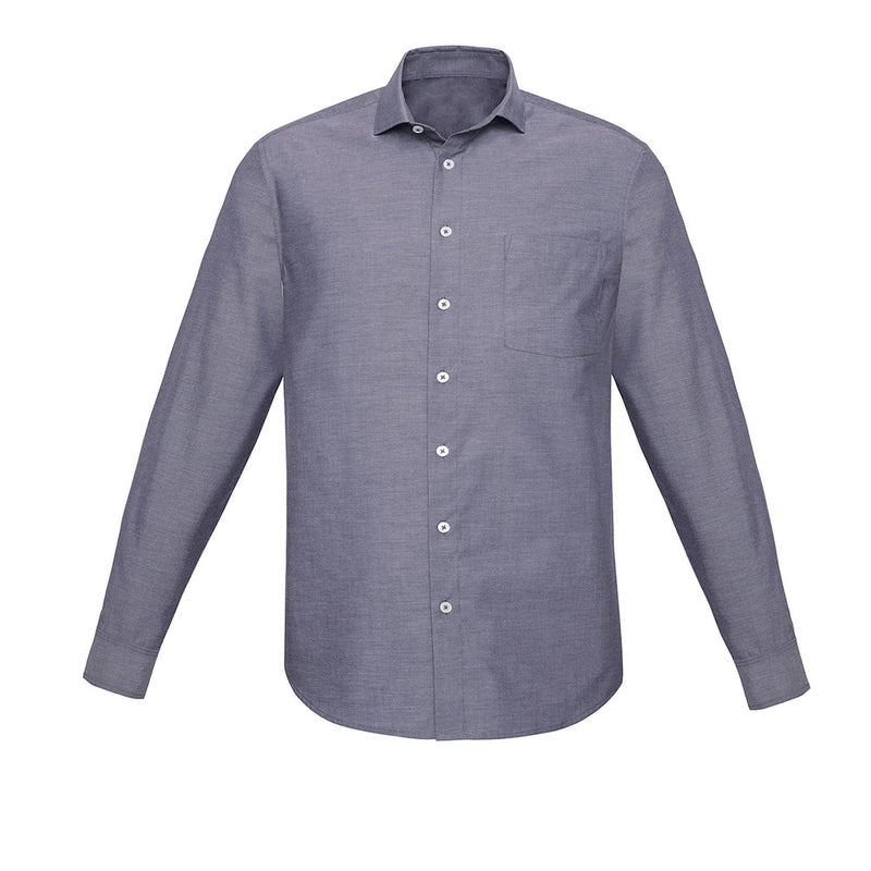 Load image into Gallery viewer, Biz Charlie Classic Fit Long Sleeve Shirt features a smart casual style with a classic collar, French front placket, and adjustable cuffs, ideal for workplace settings focused on safety and comfort.