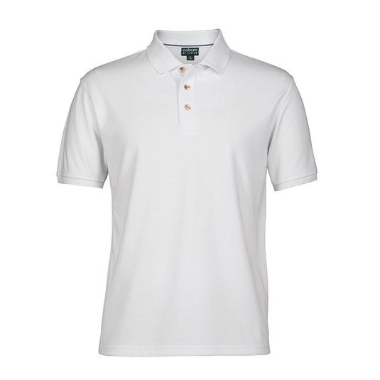 JB's Ottoman Short Sleeve Polo features a classic fit with flat knit sleeve cuffs and collar, crafted from 50% Modal and 50% Polyester, ideal for workplace comfort and style.