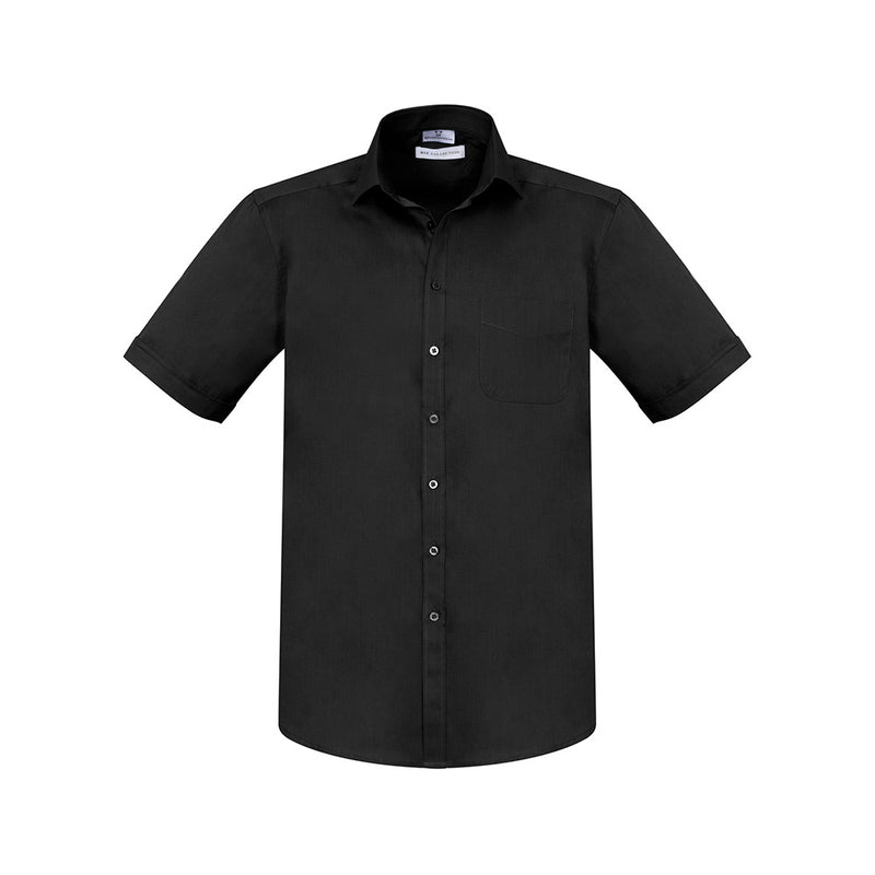 Load image into Gallery viewer, Biz Mens Monaco Shirt featuring a modern collar, narrow mitred cuffs, and a chest pocket, crafted from stretch cotton fabric. Ideal for versatile workwear, complementing Active Safety's focus on quality uniforms.