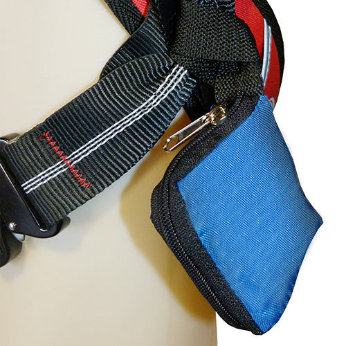 QSI Suspension Trauma Relief Straps (Pair) are shown in close-up, highlighting their sturdy webbing. These straps are essential for height safety, designed to alleviate suspension trauma during emergency situations.
