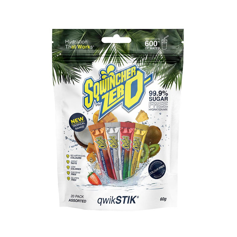 Load image into Gallery viewer, Sqwincher Zero Qwik Stiks, Tropical Assorted: Pack/20