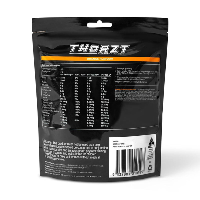 Load image into Gallery viewer, Thorzt Solo Shot Sachet, Orange: Pack/50