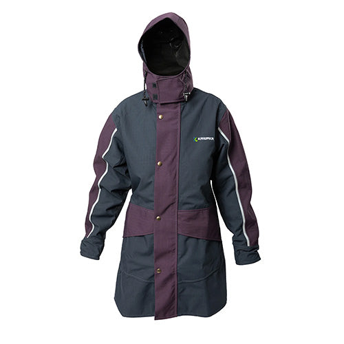 Load image into Gallery viewer, Stormforce Ladies Parka with a hood and heavy-duty zipper, featuring large waterproof pockets and stormproof hood, designed for superior waterproof and windproof protection, ideal for active safety environments.