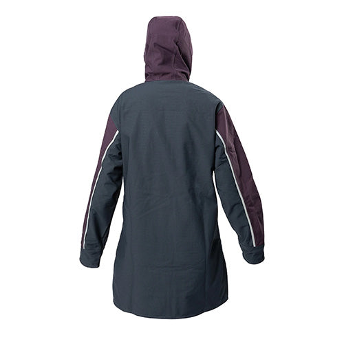 Load image into Gallery viewer, Stormforce Ladies Parka, worn by a person, showcasing its full face stormproof hood, sealed seams, and waterproof storage pockets, exemplifying high-performance outerwear suitable for wet conditions.