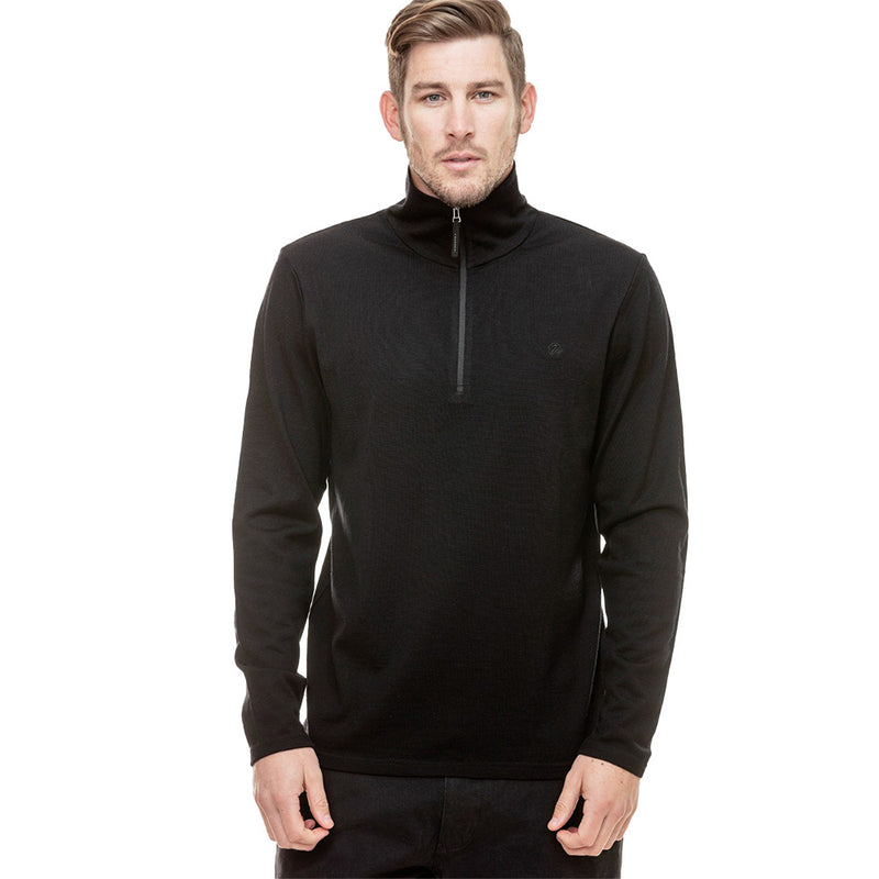 Load image into Gallery viewer, Swanndri Butler V2 Merino Half Zip Pullover, perfect for transitional climates, features a mid-weight 100% merino wool fabric and quarter zip design, complete with an embroidered swan logo.