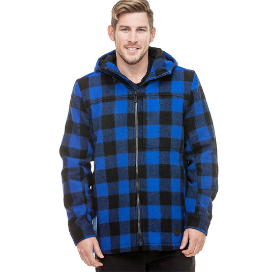 Swanndri Hudson Wool Hoodie made from 100% New Zealand wool, featuring a contoured hood, YKK front zip, concealed pockets, and Swanndri leather badge, ideal for all-weather outdoor adventures.