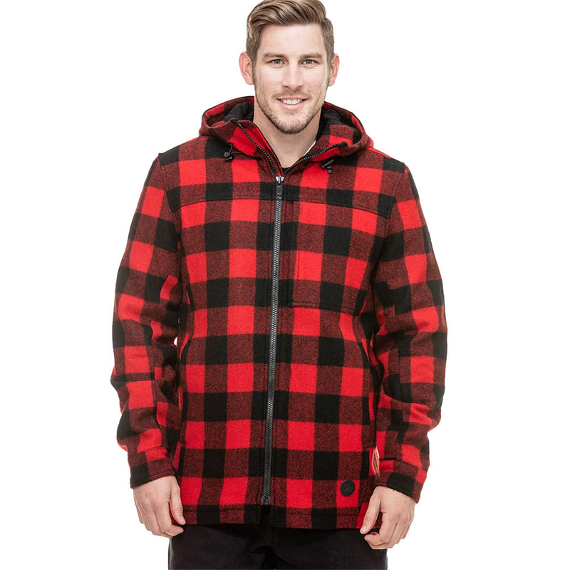 Load image into Gallery viewer, Swanndri Hudson Wool Hoodie made from 100% New Zealand wool, featuring a contoured hood, durable YKK zip, and concealed zip pockets, ideal for outdoor activities and everyday wear.