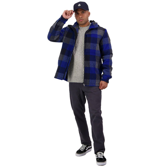 Swanndri Hudson Wool Hoodie showcasing durable New Zealand wool craftsmanship, features a contoured hood, heavy-duty zip, and concealed pockets, ideal for outdoor adventures. Perfect for Active Safety's workwear collection.