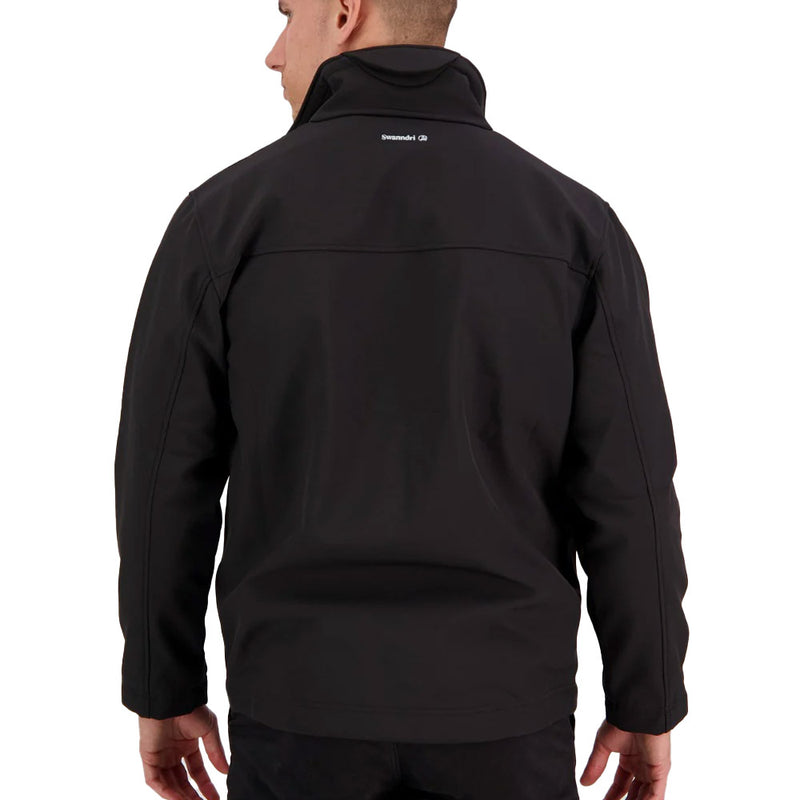 Load image into Gallery viewer, Swanndri Redwoods Soft Shell Jacket, featuring a full-length zip, zip chest and side pockets, and adjustable collar. Designed with windproof and water-resistant fabric, ideal for safety and workwear environments.