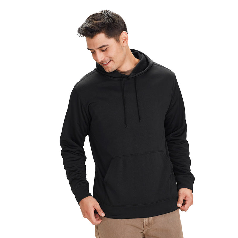 Load image into Gallery viewer, Biz Hype Pull On Hoodie features a smooth finish and a soft brushed interior for warmth. Made from durable, fade-resistant 100% BIZ COOL™ polyester fleece, it includes a kangaroo front pocket and loose-fit hem ribbing.
