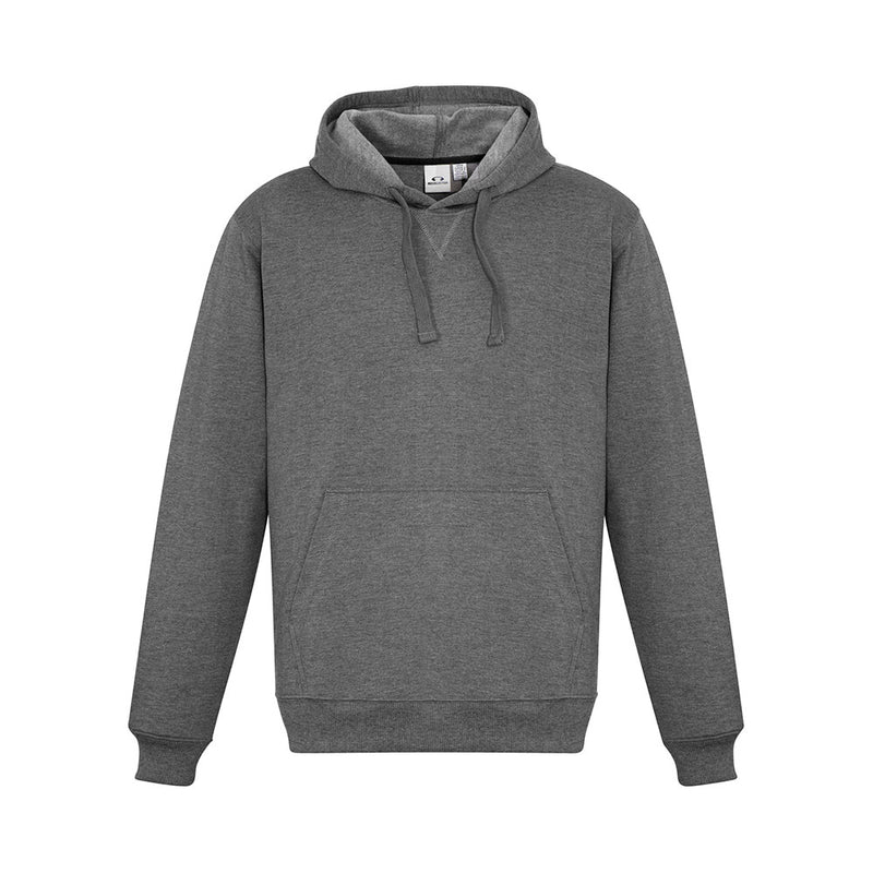 Load image into Gallery viewer, Biz Crew Pullover Hoodie features a hood with a wide drawstring, front kangaroo pocket, and ribbed bands on the hem and cuffs, ideal for active safety work environments.
