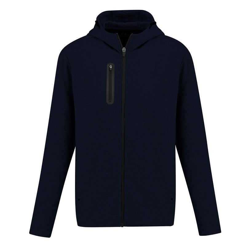 Load image into Gallery viewer, Biz Ladies Neo Hoodie featuring a sleek black design with an ergonomic fit, attached hood, and heat-sealed zippered chest pocket. Ideal for safety-conscious fashion in active settings.