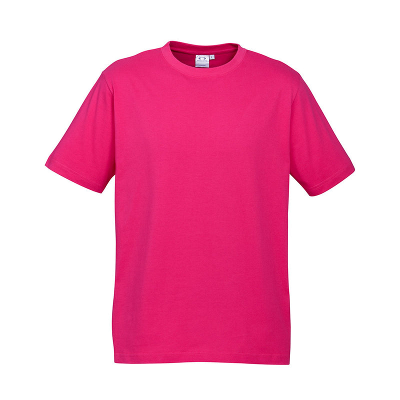Load image into Gallery viewer, Biz Ice Premium Cotton Tee, featuring durable twin needle sleeve and body hem, side seams, and a ribbed elastane neck band, ideal for workplace safety and comfort. Perfect for rebranding with an easy tear-away label.
