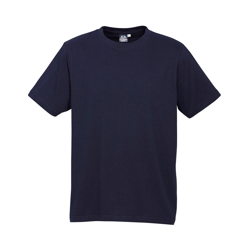 Load image into Gallery viewer, Biz Ice Premium Cotton Tee with ribbed elastane neck band and twin needle hem, designed for durability and comfort. Ideal for promotional re-branding, aligning with Active Safety's focus on quality workwear essentials.