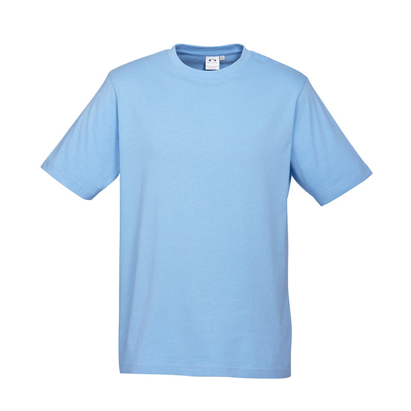 Load image into Gallery viewer, Biz Ice Premium Cotton Tee showcasing quality neck ribbing and twin needle hem, designed for durability and comfort, ideal for workplace safety and uniform needs, aligning with Active Safety's robust workwear offerings.