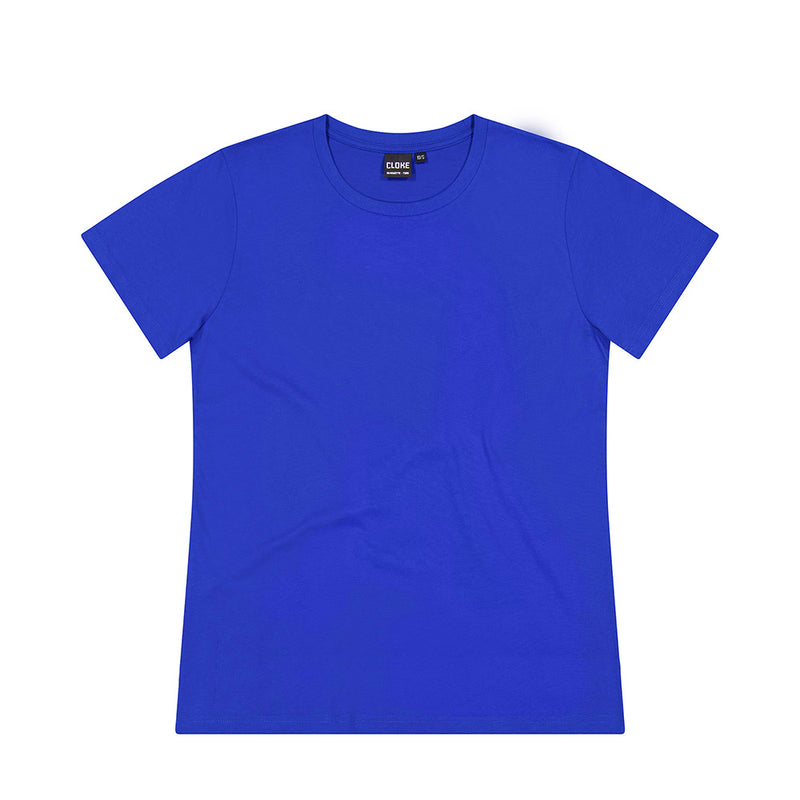 Load image into Gallery viewer, Cloke Silhouette Womens Tee V2, a premium blank tee designed for customization, features a snug fit with side seams, reinforced shoulders, and twin-needle stitching, ideal for durable workwear.
