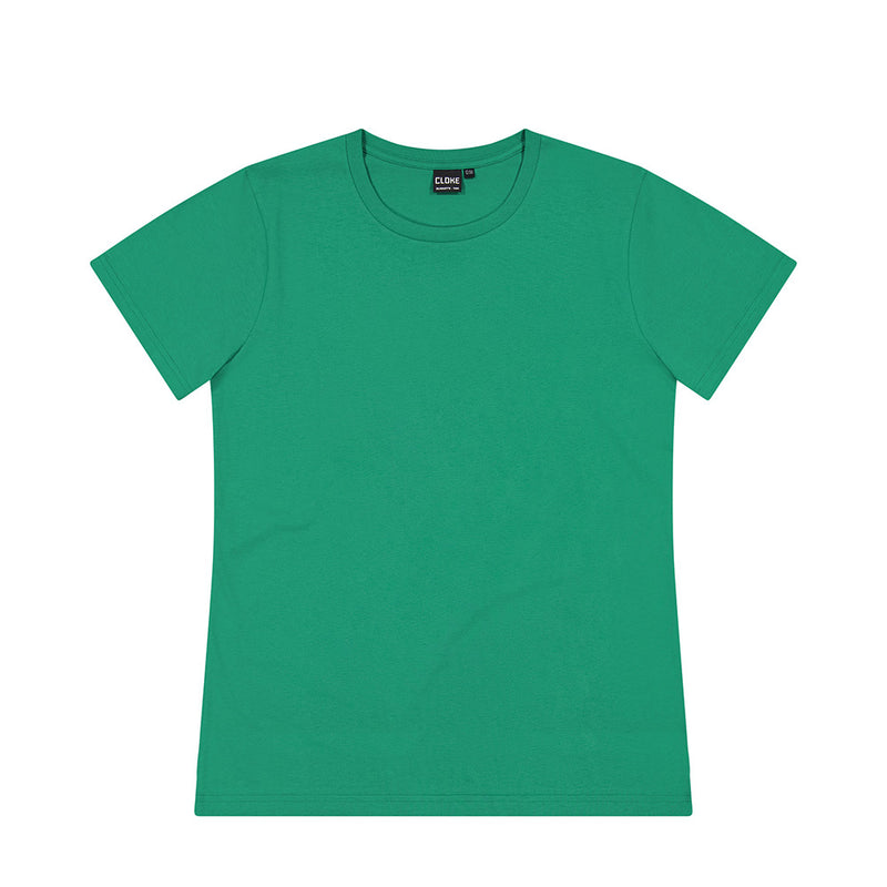 Load image into Gallery viewer, Cloke Silhouette Womens Tee V2, a blank tee ideal for customization, features a tight knit for superior printability and twin-needle stitching, reflecting quality and durability for active safety environments.