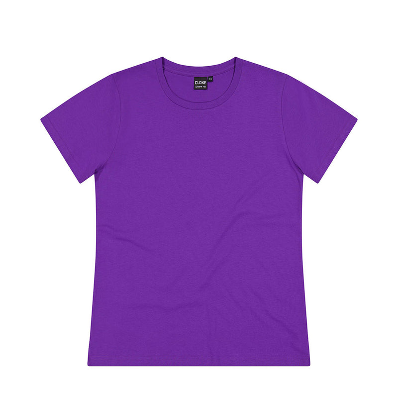 Load image into Gallery viewer, Cloke Silhouette Womens Tee V2, expertly crafted from 100% combed ring-spun cotton, features a midweight, tight-knit fabric with side seams and twin-needle stitching, ideal for custom designs and superior printability.