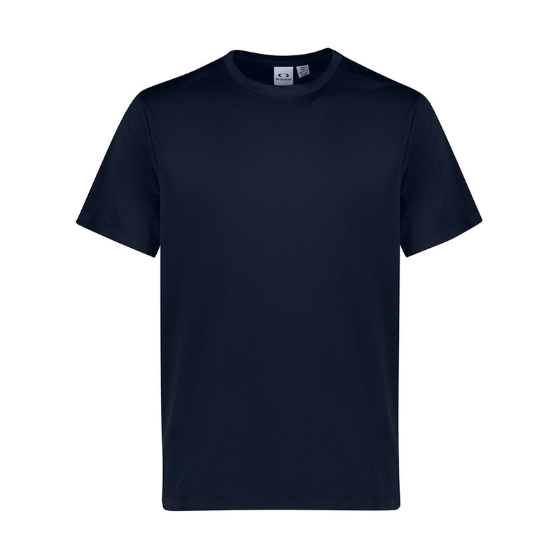 Load image into Gallery viewer, Biz Mens Action Short Sleeve Tee, made from 100% recycled polyester, showcases a breathable sports knit design with a comfortable rounded neck and longer length, ideal for active, safety-focused environments.
