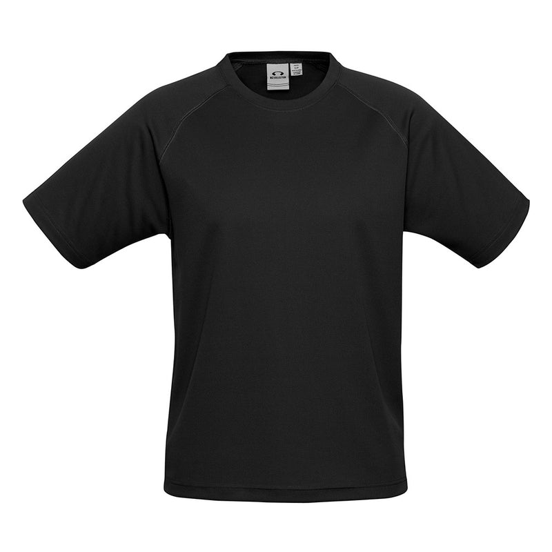 Load image into Gallery viewer, Biz Mens Sprint Short Sleeve Tee, featuring a crew neck and durable flat lock raglan armholes, crafted from breathable BIZ COOL™ polyester mesh, ideal for active use and quick drying.