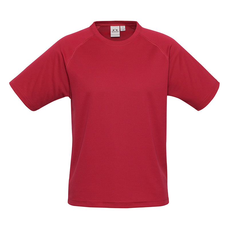 Load image into Gallery viewer, Biz Mens Sprint Short Sleeve Tee featuring a lightweight, breathable BIZ COOL™ polyester mesh fabric with UPF 50+ protection, crew neck, and durable flat lock raglan armholes, ideal for active work environments.
