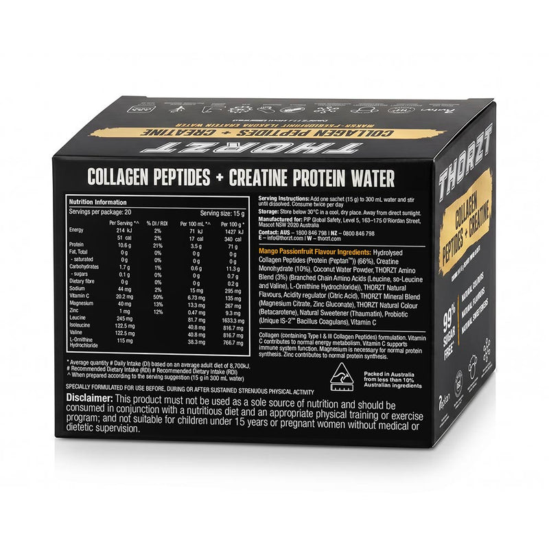 Load image into Gallery viewer, Thorzt Collagen Peptides + Creatine Protein Water: Box/20