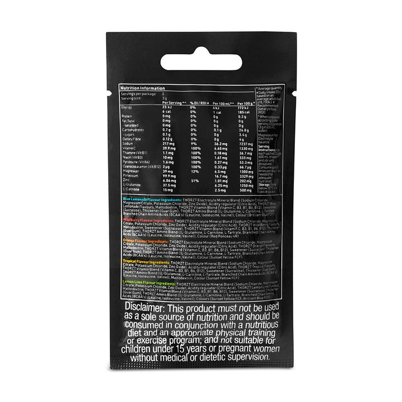 Load image into Gallery viewer, Thorzt Solo Shot Sachet, Mixed 5 Fruits: 5/Pack