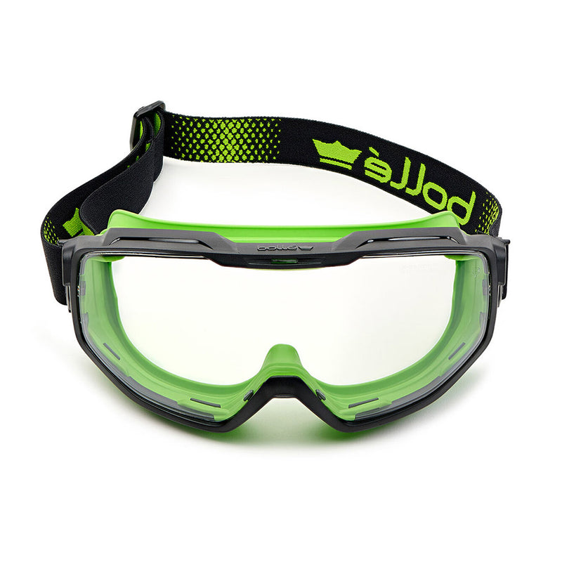 Load image into Gallery viewer, Bolle Universal Sealed Goggle: Clear, featuring an ergonomic design with a PC/TPR co-injected frame and Wave technology for a snug fit. Ideal for indoor safety, with enhanced recyclability and anti-fog coating compatibility.