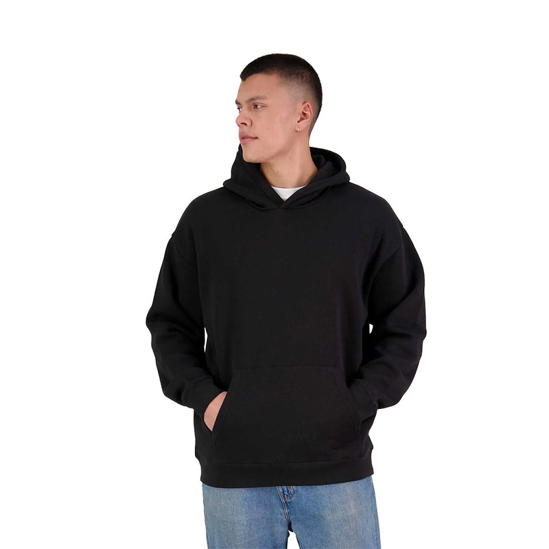 Load image into Gallery viewer, Unplugged Pullover Hoodie 300gsm showcases a minimalist design with streamlined stitching and box fit, ideal for workplace safety. The brushed interior and reinforced seams enhance comfort and durability.