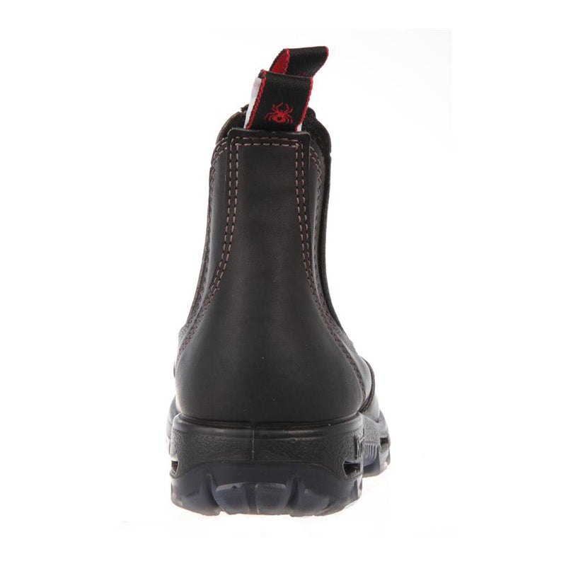 Load image into Gallery viewer, Redback Bobcat Safety Boots, featuring a slip-on design with elastic sides, wide-fitting steel toe cap, and premium full grain leather, renowned for comfort and durability, ideal for safety-focused workplaces.
