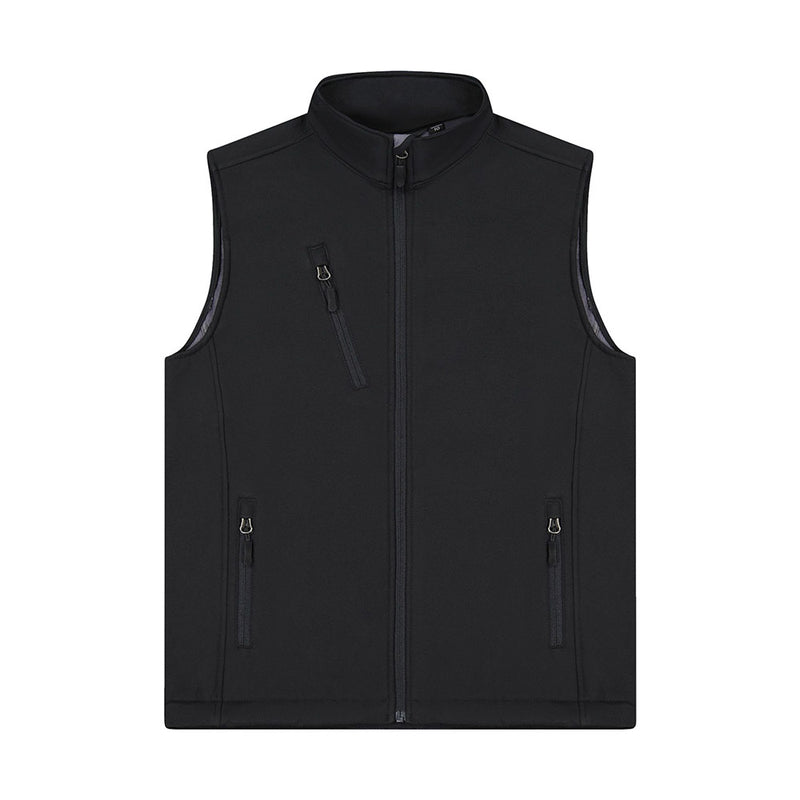 Load image into Gallery viewer, PRO2 Womens Softshell Vest, Black, features a fleece-lined interior, zippered hand pockets, and adjustable waist, designed for warmth and functionality, ideal for safety and workwear from Active Safety.