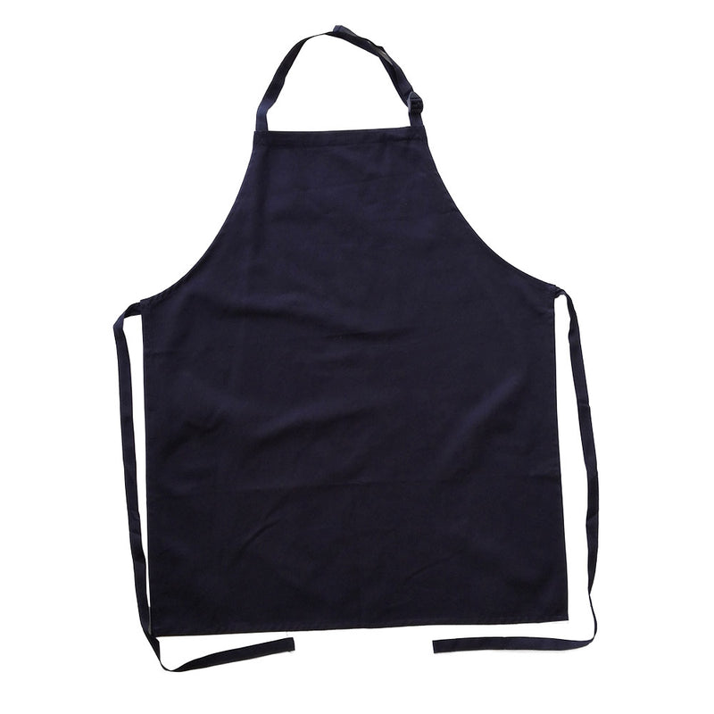 Load image into Gallery viewer, The Cotton Drill Full Bib Apron features a durable, heavyweight cotton drill fabric in a full-length design without pockets, measuring 68cm at the waist and 83cm in length, ideal for workplace safety.