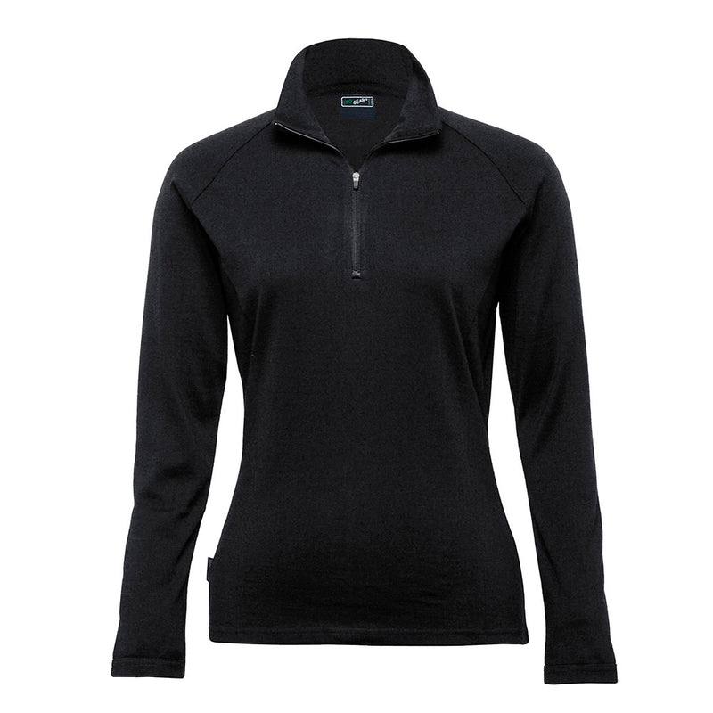 Load image into Gallery viewer, Womens Merino Zip Pullover with high-zip plaquet, rubber puller, raglan sleeve, shaped panel detailing, and tailored hem, ideal for casual or safety-focused work environments, reflecting Active Safety's commitment to quality workwear.