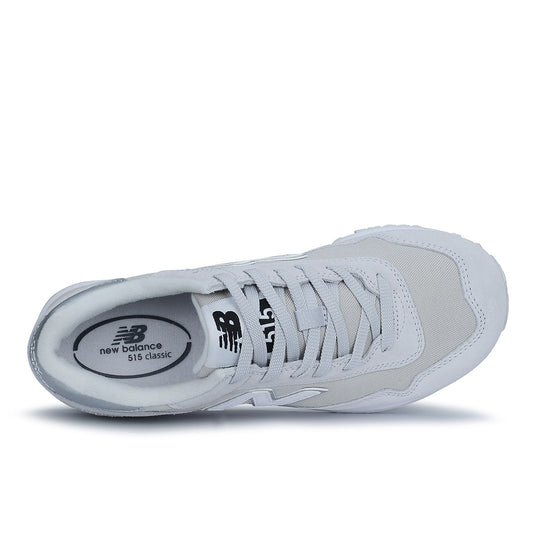 New Balance 515 SR Women's Non-Safety Shoe, Grey, features a slip-resistant rubber outsole, lightweight EVA midsole, and water-resistant Oxford upper with reinforced suede leather, ideal for long work shifts.