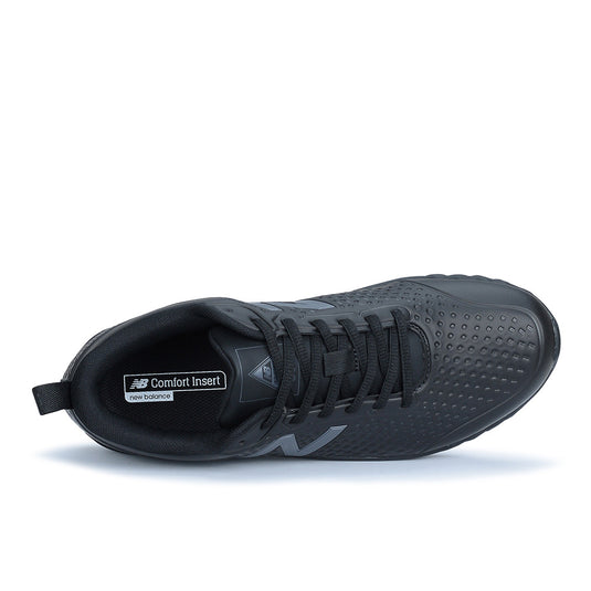 New Balance 906 SR Women's Non-Safety Shoe, Black, featuring a slip-resistant outsole and a sleek Hyposkin upper for flexibility and support, ideal for workplace environments.