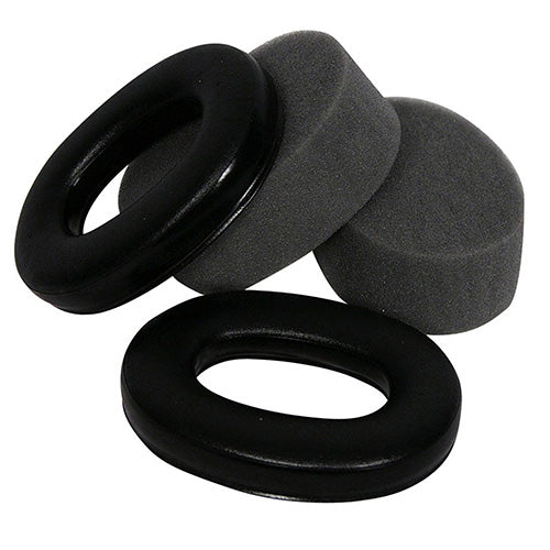 3M Peltor HY10/HY54 Hygiene Kit featuring black and grey replacement cushions and dampers for earmuffs, designed to maintain hygiene and extend the life of communications headsets. Compatible with 3M Peltor products.