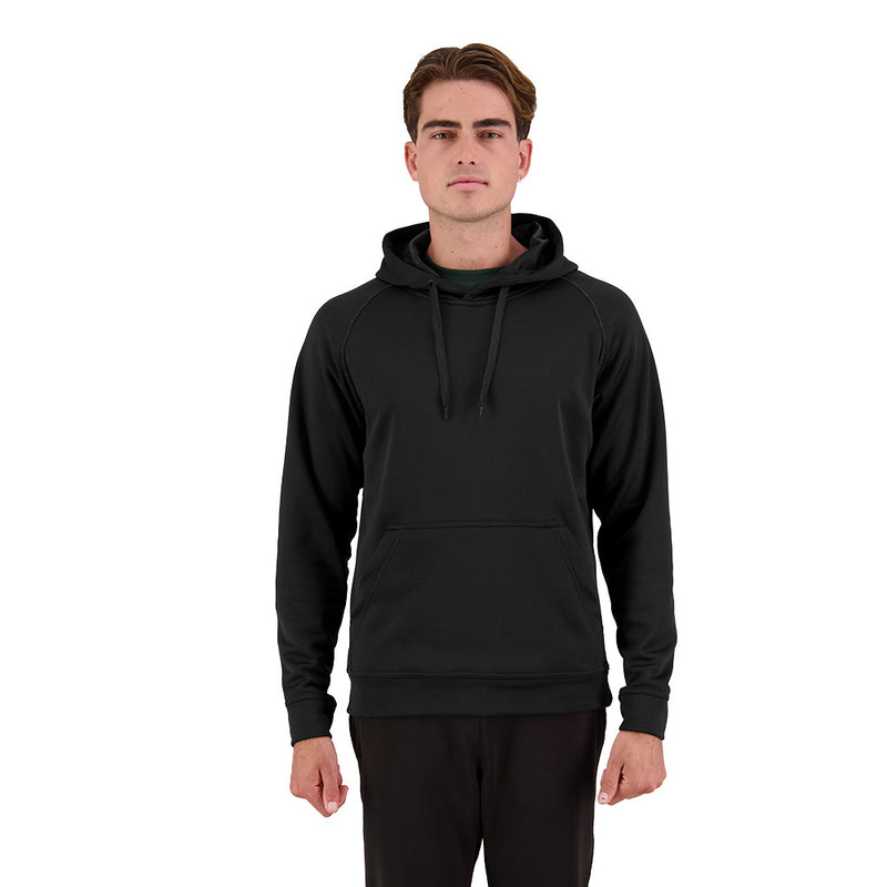 Load image into Gallery viewer, XT Performance Pullover Hoodie with raglan sleeves and contrast stitching, made from 270gsm polyester for comfort and durability, features cord management for music players, ideal for active and safety-conscious environments.