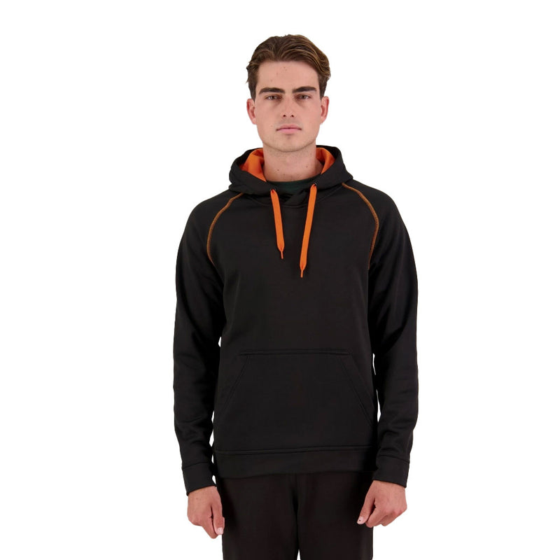 Load image into Gallery viewer, XT Performance Pullover Hoodie in polyester fabric, featuring raglan sleeves with contrast stitching, brushed interior for comfort, cord management, and quick-drying, non-shrink, anti-pill properties, ideal for active safety environments.