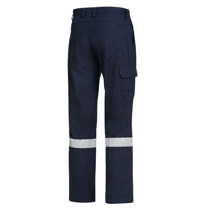 Load image into Gallery viewer, ShieldTec FR Flat Front Taped Cargo Pant featuring flame-resistant material, secure pockets, articulated knees, and 50mm reflective tape for safety. Designed for durability and protection in high-risk industries.