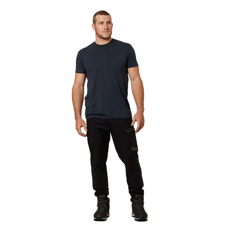 Load image into Gallery viewer, Hard Yakka 3056 Raptor Ripstop Cuffed Cargo Pant features durable Ripstop fabric, reinforced abrasion zones, and a stretchy waistband. Ideal for work environments, emphasizing comfort and functionality with utility pockets and elastic cuffs.